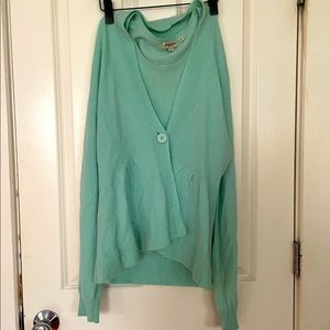 Cashmere top and cardigan